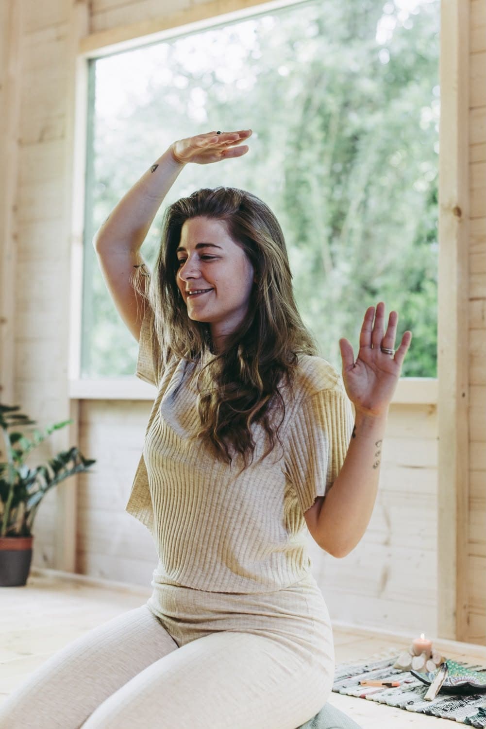 Carolina Uma Ravaioli durante la pratica